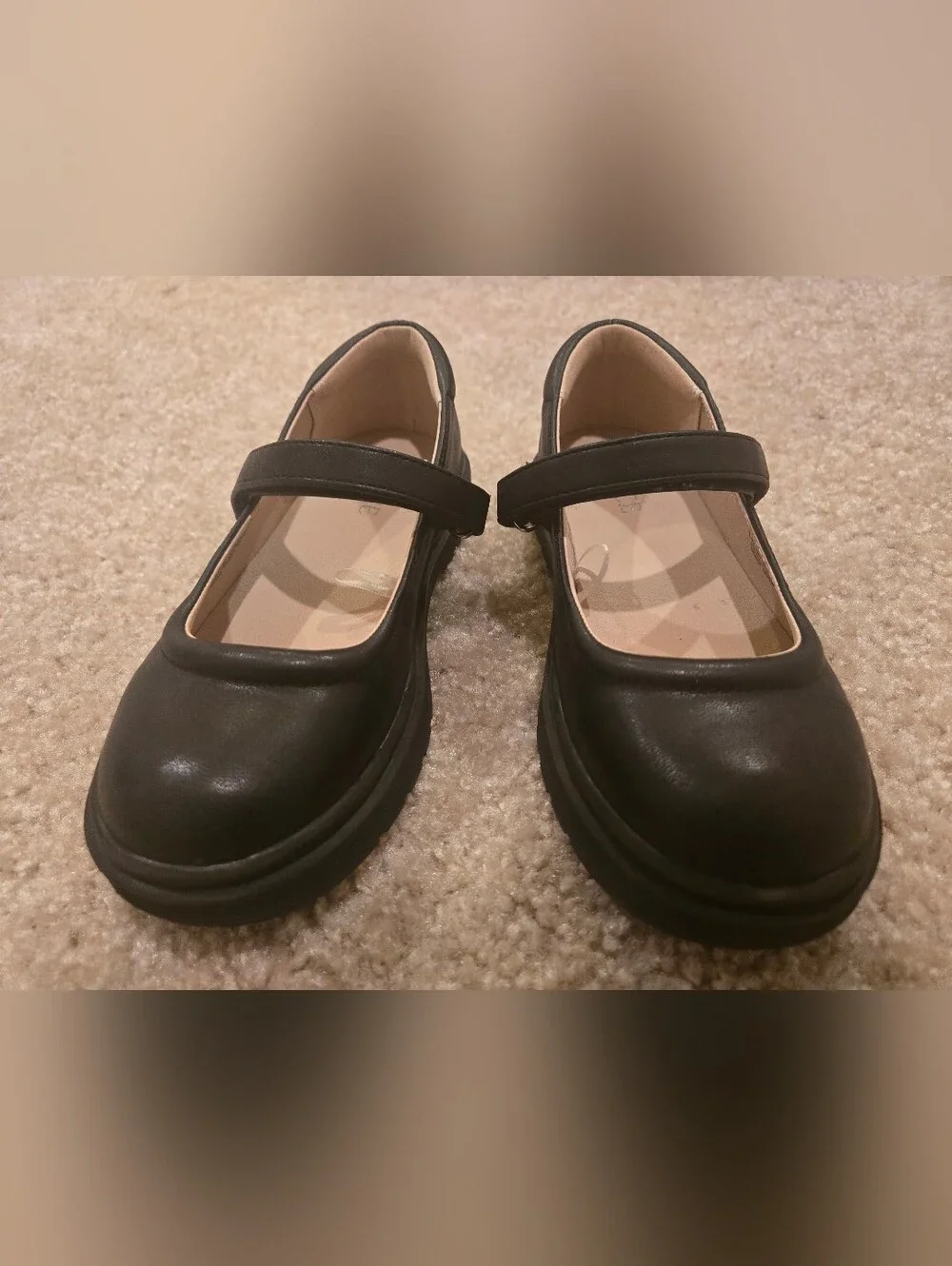 The Children's Place Black Mary Jane Kids Shoes with Velcro Strap